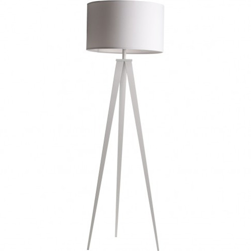 Modern-design white metal tripod floor lamp