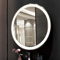 Round backlit mirror