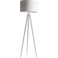 Tripod white metal floor lamp
