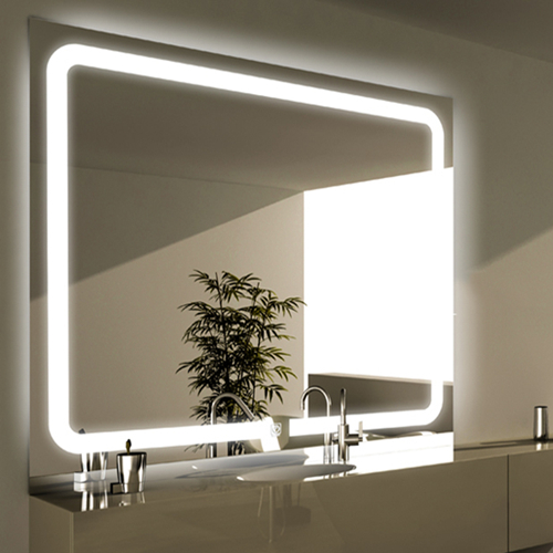 Miroir de salle de bain mural avec éclairage LED