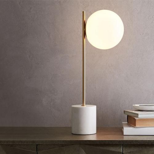 Lampe de bureau moderne en laiton et marbre