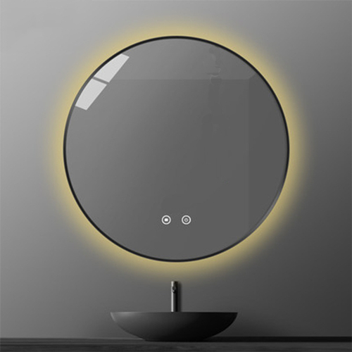 Miroir rétroéclairé à LED noir