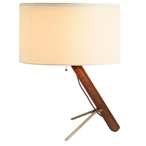 Lampe de table en noyer