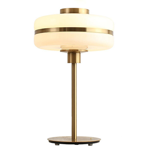 Lampe de table en laiton brossé