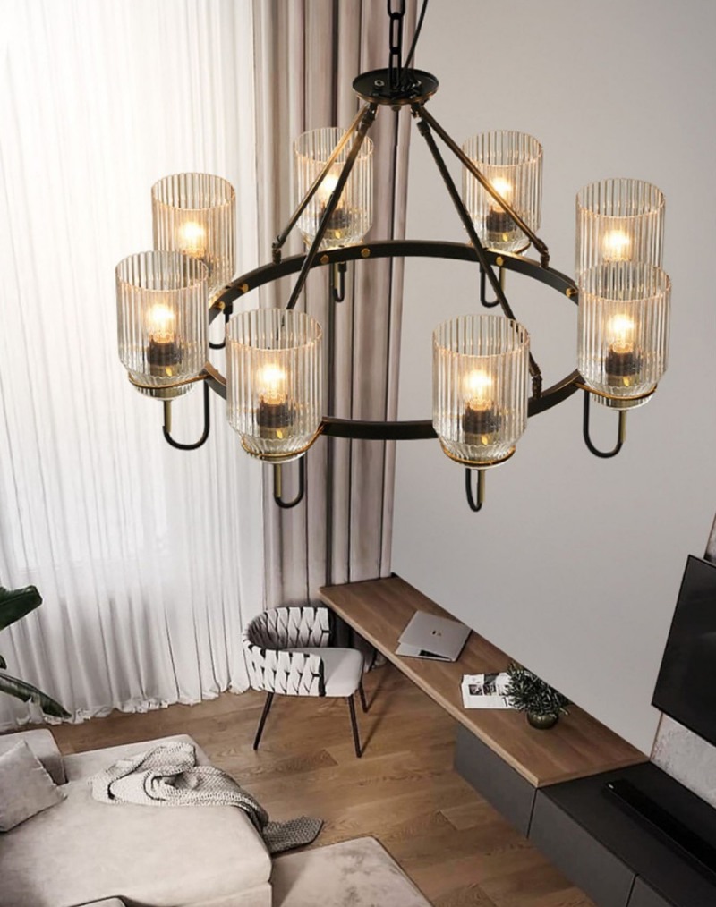 Large chandelier for high ceiling