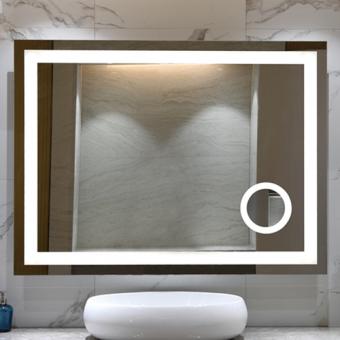 Bathroom mirror with magnifying