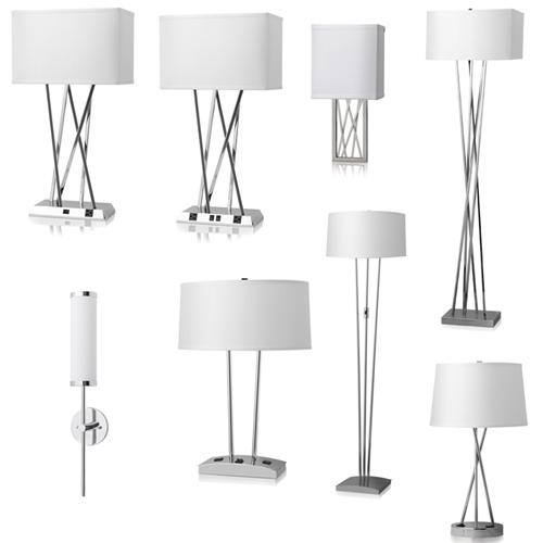 Hotel table lamps with outlets