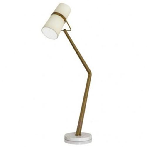 Antique brass floor lamp with marble base