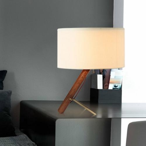 Lampe de table en bois moderne du milieu du siècle